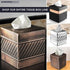 Handcrafted Wave Embossed Metal Square Tissue Box Cover